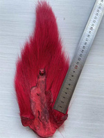 Matériaux de fabrication de leurres en poils de cerf à queue blanche pour la pêche à la mouche, queue de cerf pour chapeau traditionnel juif