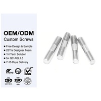 Double End Stud Bolt Stainless Steel 304 A2-70 DIN 976 M6-M24 Right Hand Threaded Rod for Flange Machinery OEM Factory Made