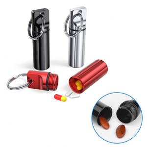 Porte-clés en métal de haute qualité pour voyage, étui étanche pour pilules quotidiennes - Product Image 1
