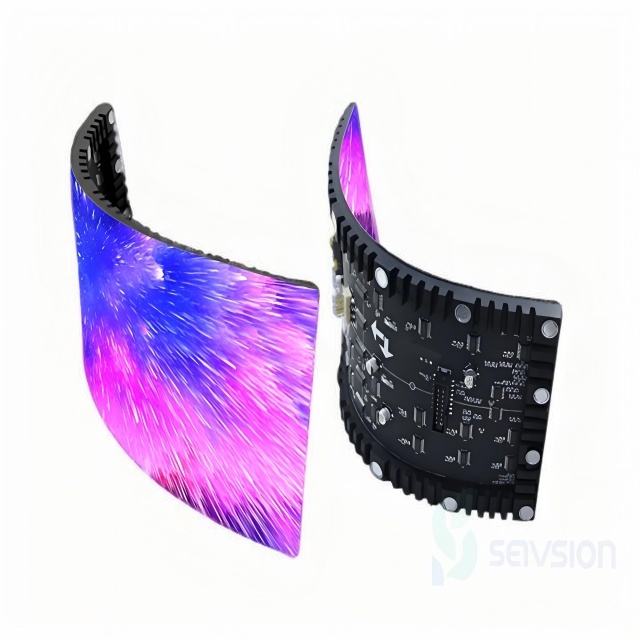 Customized Flexible Indoor 4K LED Screens Bendable Advertising Content IP65 LED Display Animations Background Video