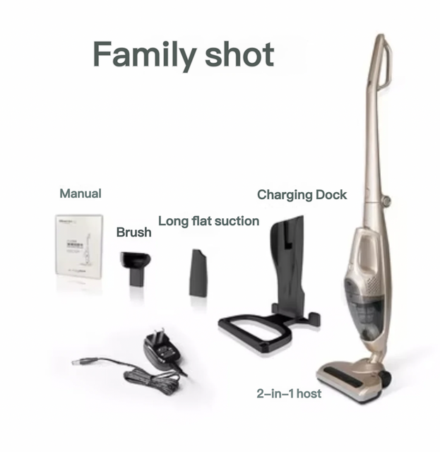 New Design 2-in-1 Handheld Stick Cordless Vacuum Cleaner High Suction 40min Runtime Dry Function for Car Use HEPA Filter Bagless