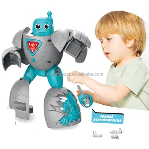 Lucky Toys Dinosaur Eggs Transform into Robot Toys with Sound STEM Educational Take Apart Building Construction Sets