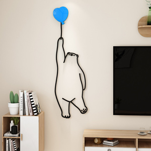 Cartone animato creativo 3D piccolo elefante e giraffa adesivo da parete per la camera dei bambini soggiorno o camera del bambino decorazione della casa - Product Image 3