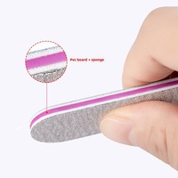 Lime à ongles zébrée double face personnalisée en gros, grain 180/100 et 80/80, polissoir à ongles réutilisable en papier de verre zébré