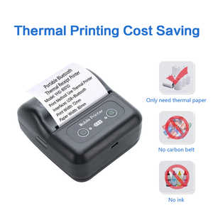 YHD-8001D 80 mét xách tay <span class=keywords><strong>mini</strong></span> Máy in hóa đơn nhiệt, hỗ trợ USB BT kết nối, Tương thích với iOS Android Windows - Product Image 4