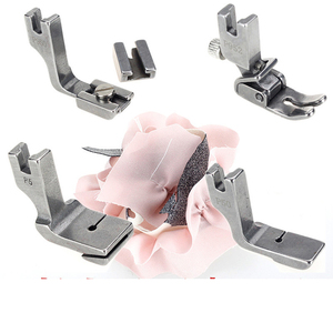 4 Tipi di Piedini in Acciaio per Macchine da Cucire Industriali P5 P50 P950 P952, Piedino Arricciacuci, Accessorio per Piegatura e Raccoglimento - Product Image 1