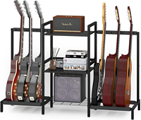 Accessoires pour amplificateur de guitare de studio à domicile, guitares acoustiques, électriques, basses, ukulélés avec support d'affichage, étagères de rangement et supports