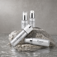 Ensemble de flacons cosmétiques Posee Beauty PP-S43 ; Flacons en plastique PET vides pour lotions, sérums, nettoyants pour le visage, sérigraphie