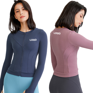 เสื้อแจ็คเก็ตโยคะแขนยาวทรงเข้ารูปสำหรับผู้หญิง รุ่นปี 2025 แบบมีซิปด้านหน้า ระบายอากาศได้ดี แห้งเร็ว น้ำหนักเบา - Product Image 4