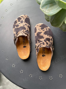 Mules et sabots unisexes en daim véritable de haute qualité 2025, sabots en liège pour femmes, pantoufles en cuir luxueuses - Product Image 3