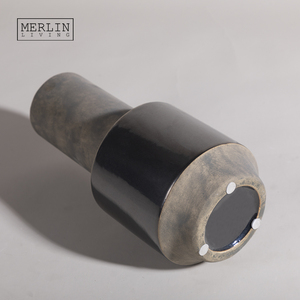 Merlin Living antico fiore vaso nero Beige cilindro per la casa artigianale in ceramica e porcellana Fleurs Keramik <span class=keywords><strong>Antik</strong></span> - Product Image 4