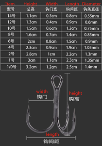 Móc câu cá chất lượng cao số lượng lớn # Móc câu cá bằng niken đen 4.0, móc câu kiểu khuyên tai, móc câu câu cá ngoài trời - Product Image 3