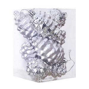 New 9cm <b>Plastic</b> Pine Cones Christmas Ornaments 8Pcs Gloss Matte Xmas Balls <b>Tree</b> Hanging Holiday Decor - Product Image 6
