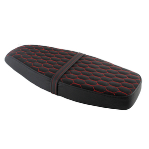 Hexagon Quilted Seat Sitzbank Red Stitching With Strap for Simson S51 S50 S60 S70 S80 Enduro - Product Image 2