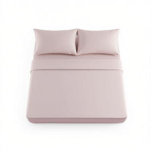 Sábanas de Algodón Transpirables de Tamaño King en Color Rosa Dulce para Cama, Aptas para Todas las Estaciones - Product Image 1
