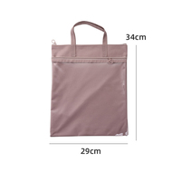 Nouvelle pochette de rangement double poche avec poignée A4, personnalisable, transparente, pour documents, cahiers et fournitures artistiques, avec fermeture éclair