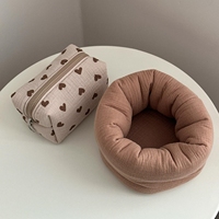 Maßgefertigte Kosmetiktasche aus Gaze-Material mit Großer Kapazität, Langlebig, Handgefertigt, mit Reißverschluss, Umweltfreundlich, für Babyhygiene, Personalisierbar