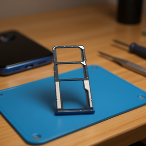 Bandeja para tarjetas SIM y Micro SD para Xiaomi Poco M3 Azul - Product Image 3