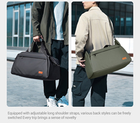 Sac de voyage de grande capacité imperméable OEM ODM avec plusieurs poches et sangle de chariot pour les voyages d'affaires, les activités de plein air, les hommes et les femmes