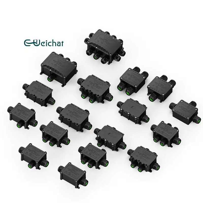 E-Weichat Electrical Plastic Enclosure Cable Terminals block ip68 Waterproof Junction Box Outdoor