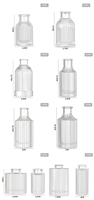 Vente en gros grand verre de luxe de 35ml 100ml 150ml 200ml pour flacons diffuseurs de roseaux pour parfum de maison et de chambre emballage de luxe vide