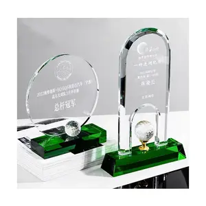Blanks Golf Customized Blank Crystal Trophy Award Golf Crystal Trophy