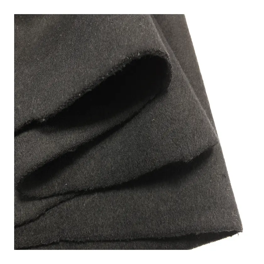 Fabric Great Quality Fabric Black Reversible 80%wool Merino Fabric For Men Women Jacket
