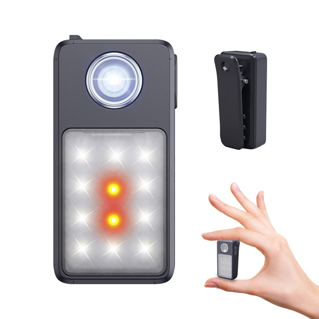 Outdoor Portable IPX7 Waterproof Rechargeable Multifunction Mini Emergency Flashlight With Battery Indicator LED Clip Light