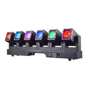 Barra de Luces Móviles LED RGBW de 6x60W, Foco Lineal Multi-Cabezal para Escenario, Efecto Wash y Beam, Rotación para Proyectos de Iluminación Profesional - Product Image 1