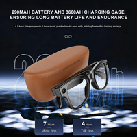 Lunettes intelligentes M02 Ultra AI Translate Sport avec étui de charge, Chat GPT, musique, appels, réduction du bruit, connexion Wi-Fi, caméra