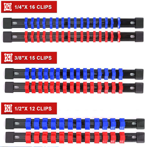Plastic <b>Tool</b> <b>Case</b> With Adjustable Strap For Socket Storage 1/2 3/8 1/4 Size Organizer Box Matte Finish ABS Material - Product Image 5