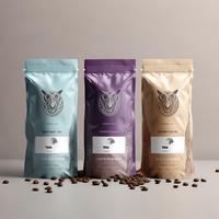 Sachet à fond plat personnalisé en Mylar, qualité alimentaire, sans BPA, inviolable, pour mélange de café infusé aux électrolytes