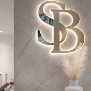 Letrero <span class=keywords><strong>LED</strong></span> 3D con Logotipo Personalizado, Letrero Metálico Iluminado para Pared, Letrero con Letras <span class=keywords><strong>LED</strong></span> para Salón de Belleza, Spa, Estudio, Entrega Rápida - Product Image 1