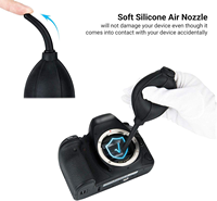 Durable Compact and Portable Silicone Air Blower Pump Soft Tip Dust Cleaner for DSLR Camera Lenses Sensors and Electronics