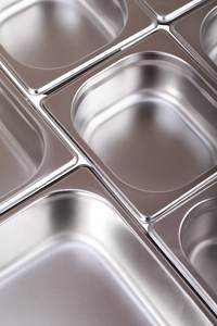 Bupex SS201 Chafer اقتصادي عالي الجودة 9L-2 قابل للطي طبق تسخين من الفولاذ المقاوم للصدأ GN1/2x2 تدفئة طعام الفندق المطعم - Product Image 6