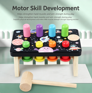 Tavolo Sonoro Colorato a Tema Pianeti per Bambini, Giocattolo Educativo in Legno per la Prima Infanzia, Giocattolo Cognitivo, Vendita Calda - Product Image 3