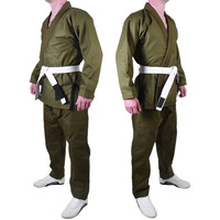 Uniforme de BJJ 100% Algodón, Resistente, para Artes Marciales, con Logotipo Frontal, Teñido Liso, Transpirable, para Competencia