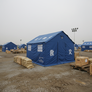 Tente familiale imperméable avec auvent pour le camping en plein air et abri d'urgence - Product Image 1