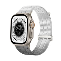 Bracelet de remplacement tressé de qualité supérieure avec double extrémité métallique, couleur unie dégradée, pour Apple Watch, usage quotidien, sport et décontracté