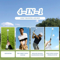 Kit d'entraînement au swing de golf, tige télescopique en acier inoxydable, bande de bras en tissu élastique, universel droitier/gaucher pour débutants et professionnels