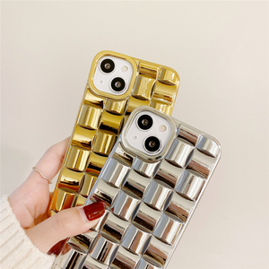 Ốp Lưng Điện Thoại 3D Hình Học Khái Niệm Vàng Cho Iphone 11 12 X Xr Xsmax, Ốp Lưng Iphone 13 Pro Max Thiết Kế Màu Vàng Kim - Product Image 3