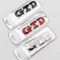 Autocollant en métal 3D pour logo de voiture GTD, lettres adhésives, emblème GTD pour Volkswagen VW Golf POLO Golf 4 5 6 MK4 MK5 MK6 Accessoires