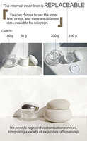 Pots Uniques Vides en Plastique Mat Personnalisables pour Gommage au Sucre et Beurre Corporel, Contenant et Emballage de Crème Cosmétique pour Soins de la Peau avec Logo Couleur