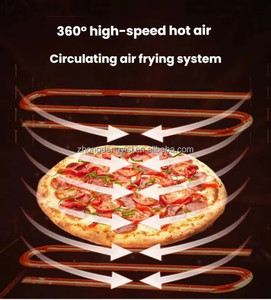 Countertop Handle Removable Indoor Pizza <b>Oven</b> for Kitchen Electric Pizza Pan Multi Cooker 1450W Pizza <b>Oven</b> 30mins <b>Timer</b> - Product Image 4