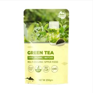 Custom Size Printed Reusable Biodegradable Moisture Proof Coffee Powder Green Stand up Pouch Aluminum Foil Tea Packaging <b>Bags</b> - Product Image 3