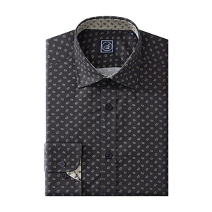 Chemise décontractée élégante pour homme, simple boutonnage, popeline 100 % coton, imprimé numérique écologique, idéale pour les activités de plein air et les voyages - Product Image 1