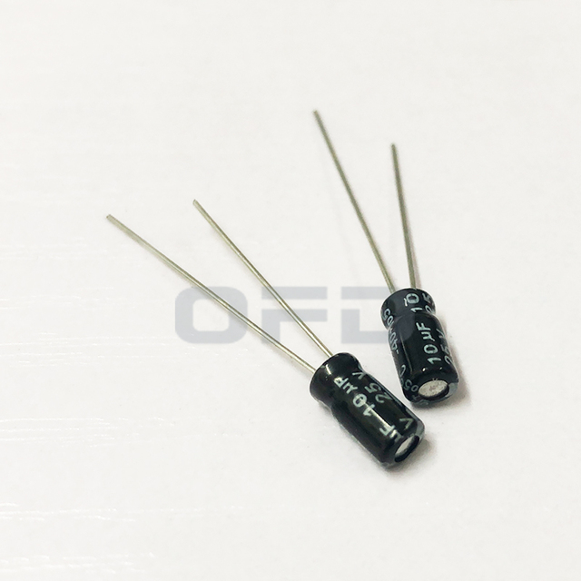 10uf 25V 4x7mm 20% Aluminum Electrolytic Capacitor Through Hole Wholesale Electronic Component Electrolytic Capacitor 10uf