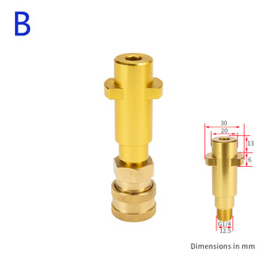 Adaptateur pour nettoyeur haute pression Mingou, buse moussante en cuivre de 1/4 pouce, accessoire de lavage de voiture - Product Image 5