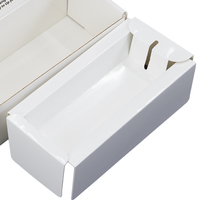 Boîte d'expédition rectangulaire personnalisée en carton ondulé, écologique et recyclable, avec design avion, pelliculage brillant et gaufrage, pour l'expédition de vêtements