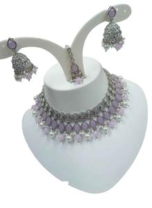 Conjunto de Joyería Kundan de Lujo, Collar de Cobre Plateado en Plata Tradicional, Nueva Llegada, Joyería Nupcial India, Étnica, Antideslustre - Product Image 6